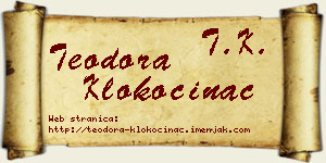 Teodora Klokočinac vizit kartica